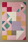 Urban Outfitters Farrah Colorblocked Tufted Wool Rug In Pink At  In Multi