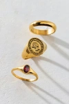 Urban Outfitters Fatale Waterproof Ring Set In Gold, Women's At  In Gold