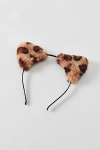 Urban Outfitters Faux Fur Cat Ears Headband In Brown, Women's At  In Animal Print