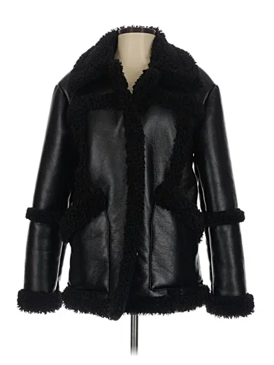 Pre-owned Urban Outfitters Faux Fur Jacket In Black