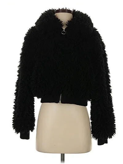 Pre-owned Urban Outfitters Faux Fur Jacket In Black