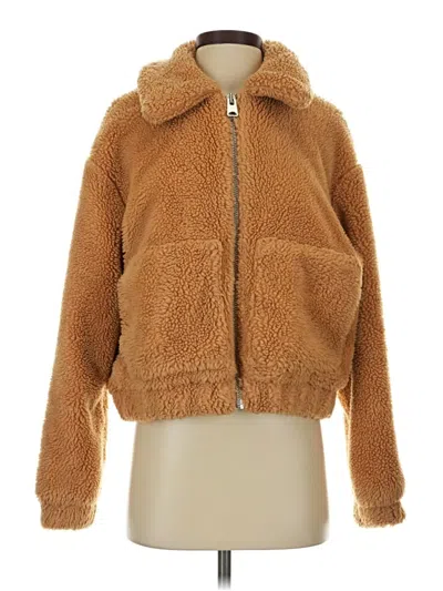 Pre-owned Urban Outfitters Faux Fur Jacket In Brown