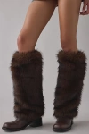 Urban Outfitters Faux Fur Leg Warmers In Chocolate, Women's At  In Brown