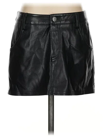 Urban Outfitters Faux Leather Skirt In Black