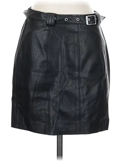 Pre-owned Urban Outfitters Faux Leather Skirt In Black