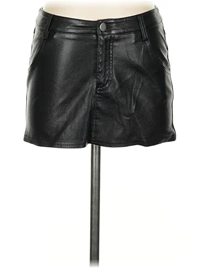 Pre-owned Urban Outfitters Faux Leather Skirt In Black