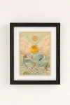 Urban Outfitters Felicia Chao Duck At Sea Art Print In Black Wood Frame At  In Neutral