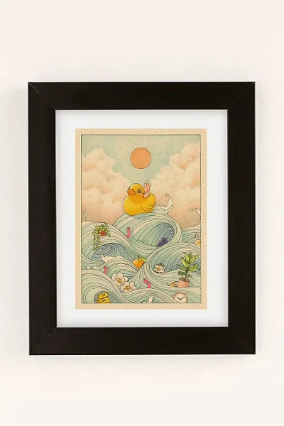 Urban Outfitters Felicia Chao Duck At Sea Art Print In Modern Black At  In Neutral