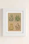 Urban Outfitters Felicia Chao Floral Ghosties Art Print In Modern White At