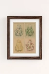 Urban Outfitters Felicia Chao Floral Ghosties Art Print In Walnut Wood Frame At  In Brown