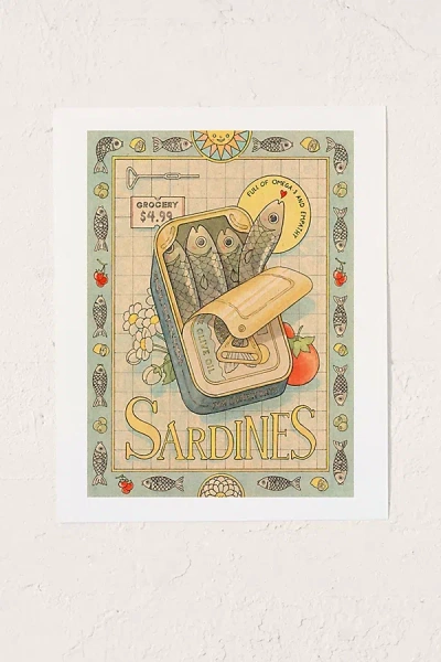 Urban Outfitters Felicia Chao Sardines Art Print At  In Multi