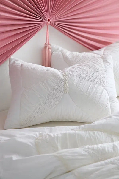 Urban Outfitters Festival Lace Butterfly Sham Set In Cream At  In White