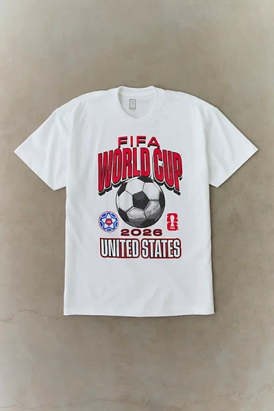 Urban Outfitters Fifa World Cup 2026 Usa Rally Graphic Oversized Tee In White, Men's At