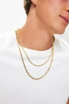 Urban Outfitters Figaro Chain Layering Necklace In Gold, Men's At