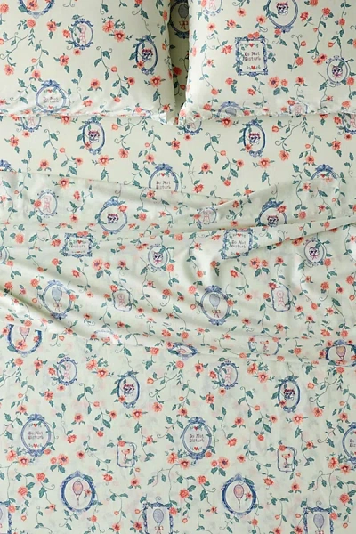 Urban Outfitters Finley Frame Patterned Core Sheet Set In Blue At