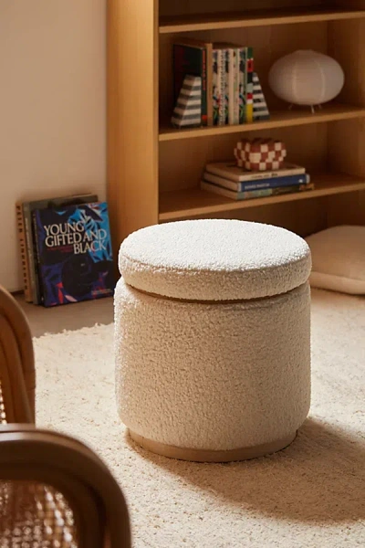 Urban Outfitters Fio Sherpa Storage Stool