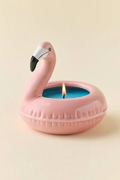 Urban Outfitters Flamingo Floatie 8 oz Scented Candle In Spritz Plz At