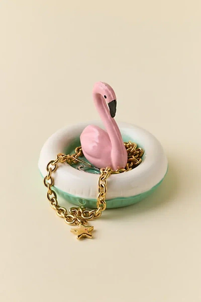 Urban Outfitters Flamingo Pool Floatie Ceramic Catch-all Dish In Pink At