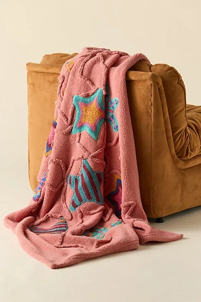 Urban Outfitters Fleece Star Icon Throw Blanket In Assorted At