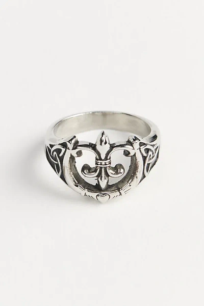 Urban Outfitters Fleur-de-lis Ring In Silver, Men's At