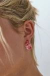 Urban Outfitters Flora Post And Hoop Earring Set In Gold/pink/blue, Women's At  In Gold/pink/blue