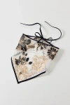 Urban Outfitters Floral Beaded Headscarf In Ivory Combo, Women's At  In Black