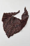 Urban Outfitters Floral Crochet Headscarf In Brown, Women's At