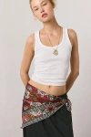 Urban Outfitters Floral Fantasy Silky Scarf In Red, Women's At  In Multi