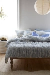 Urban Outfitters Floral Rita Ruffle Comforter In Blue Toile At