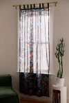 Urban Outfitters Flori Wildflower Pattern Window Panel In Carbon At