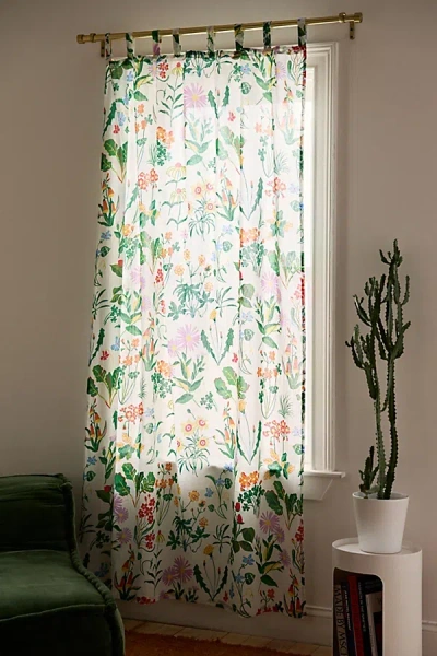 Urban Outfitters Flori Wildflower Pattern Window Panel In White At