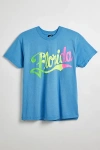 URBAN OUTFITTERS SCREEN STARS FLORIDA GRAPHIC TEE IN SAPPHIRE, MEN'S AT URBAN OUTFITTERS
