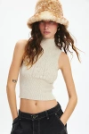 Urban Outfitters Fluffy Faux Fur Bucket Hat In Neutral, Women's At