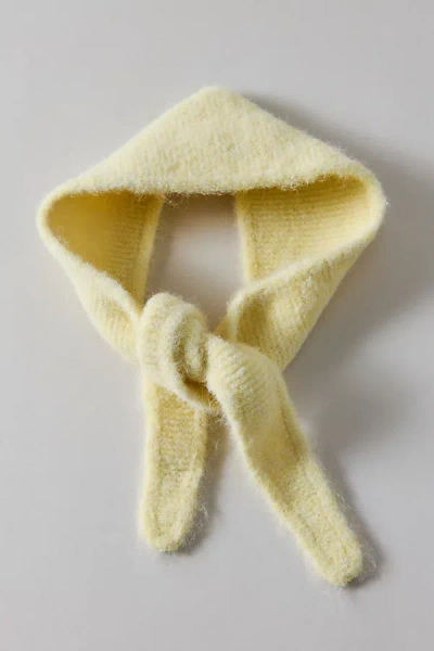 Urban Outfitters Fluffy Triangle Ear Warmer In Light Yellow, Women's At