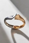 Urban Outfitters Flynn Mixed Metal Cuff Bracelet In Silver/gold, Women's At  In Gold
