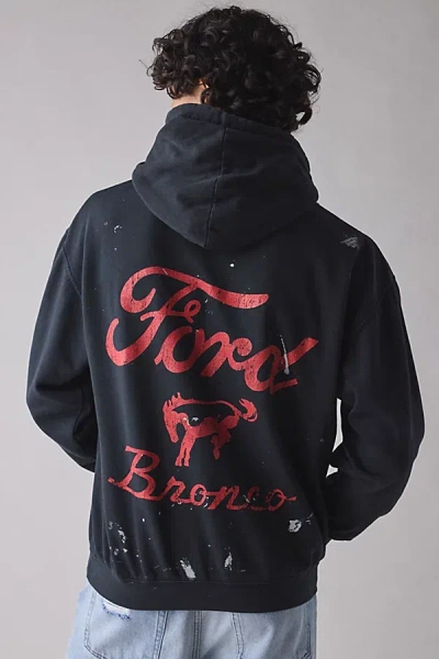 Urban Outfitters Ford Bronco Paint Splatter Logo Hoodie Sweatshirt In Black, Men's At