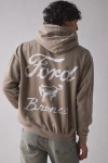 Urban Outfitters Ford Bronco Paint Splatter Logo Hoodie Sweatshirt In Brown, Men's At  In Gray