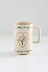 Urban Outfitters Frankie Graphic Mug In Flower Heart At  In White