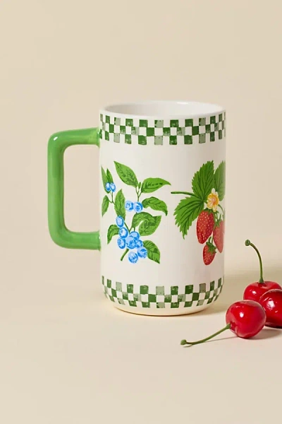 Urban Outfitters Frankie Graphic Mug In Gingham Fruit At  In Multi