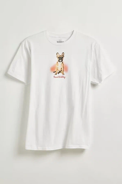 Urban Outfitters French Bulldog Tee In White, Men's At