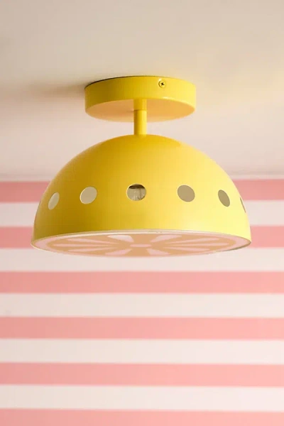 Urban Outfitters Freshly Squeezed Fruit Flush Mount Light In Yellow At