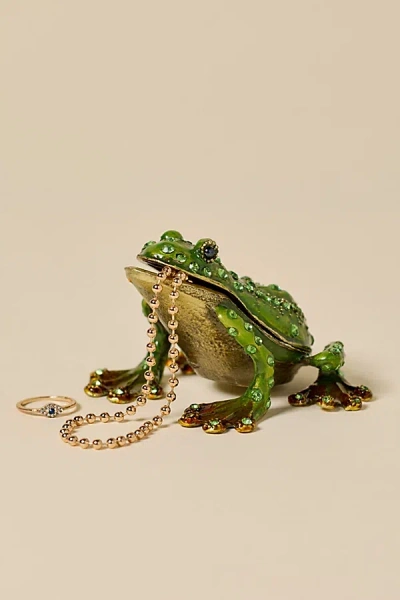 Urban Outfitters Frog Enameled Trinket Box In Frog At