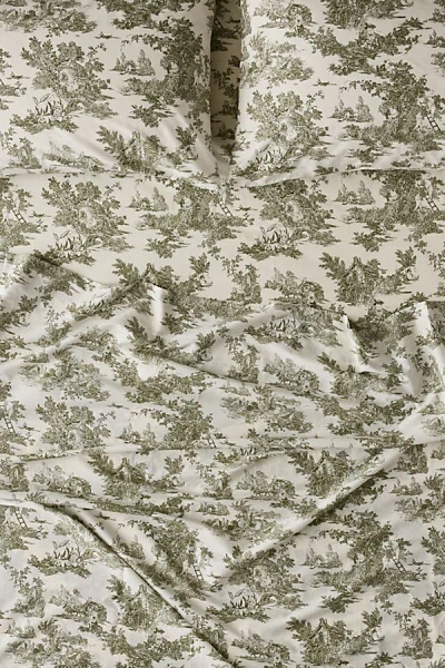 Urban Outfitters Frog Toile Patterned Sheet Set In Green At