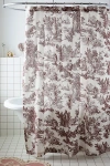 Urban Outfitters Frog Toile Shower Curtain In Chocolate At