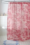 Urban Outfitters Frog Toile Shower Curtain In Red At
