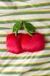 Urban Outfitters Fruit Shaped Velvet Throw Pillow In Cherry At
