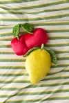 Urban Outfitters Fruit Shaped Velvet Throw Pillow In Lemon At