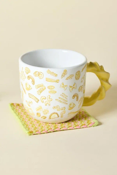 Urban Outfitters Fusili Pasta Mug In Yellow At  In White