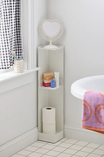 Urban Outfitters Gabe Rolling Tower Bathroom Organizer In White At