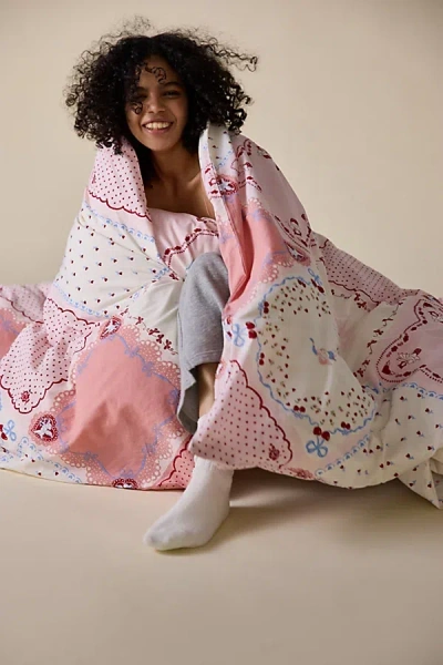Urban Outfitters Galentine's Core Duvet Set In Pink At